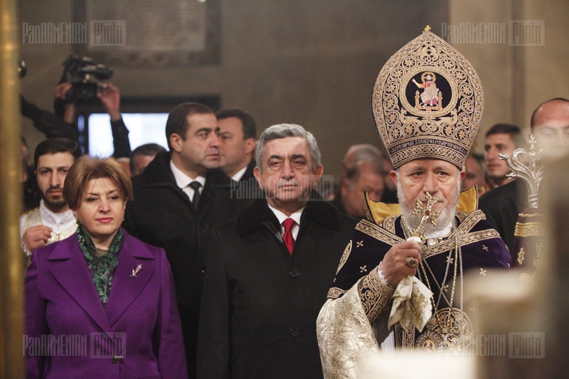 Christmas Liturgy serving ceremony in Mother See of Holy Echmiadzin