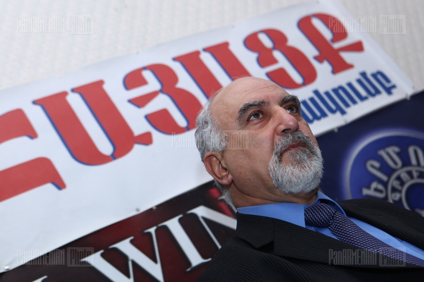 Press conference of National Self-Determination Union party President Paruyr Hayrikyan