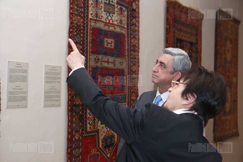 Armenian President Serzh Sargsyan visits Armenian history museum