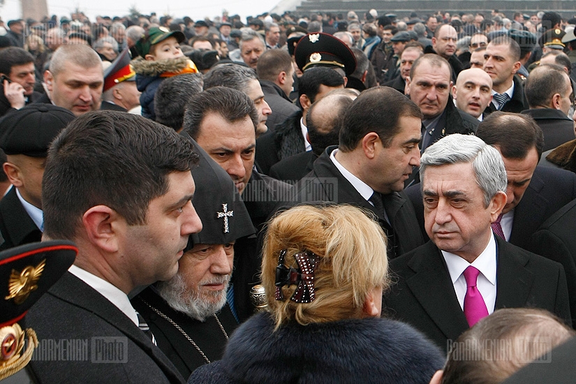  High-ranking Officials of  Armenia and Nagorno-Karabakh visit Yerablur Military Pantheon