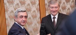 President Serzh Sargsyan Received the Secretary General of the CSTO Nikolay Bordyuzha