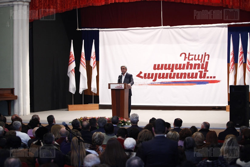 RA President candidate Serzh Sargsyan's meeting with Alaverdi residents