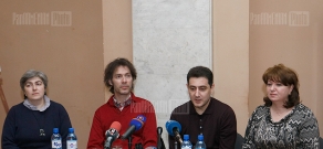 Press conference of pianist Bernd Glemser and conductor Eduard Topchan
