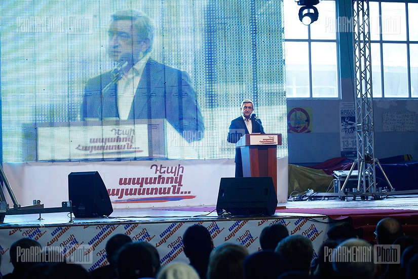 Визит кандидата в президенты Сержа Саркисяна в Лорийскую область