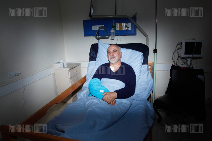 Паруйр Айрикян на следующий день после операции