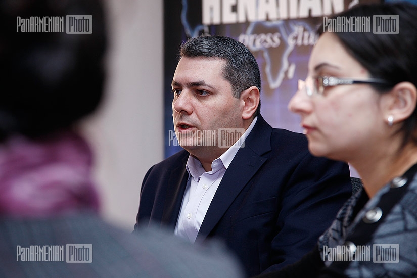 Press conference of  Deputy Director of the Caucasus Institute, politician Sergey Minasyan
