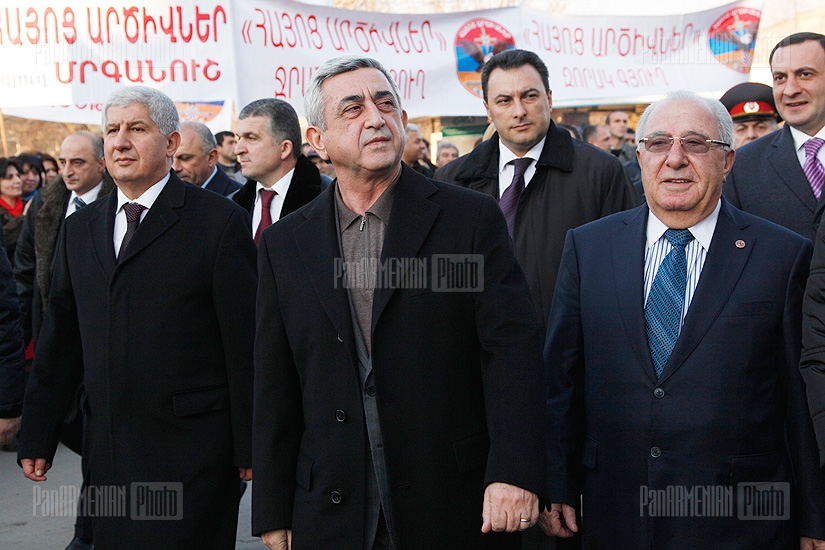 RA presidential candidate Serzh Sargsyan visits Ararat province