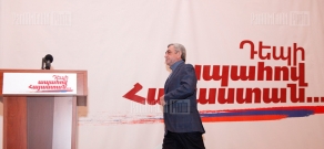 Presidential candidate Serzh Sargsyan visits Armavir region