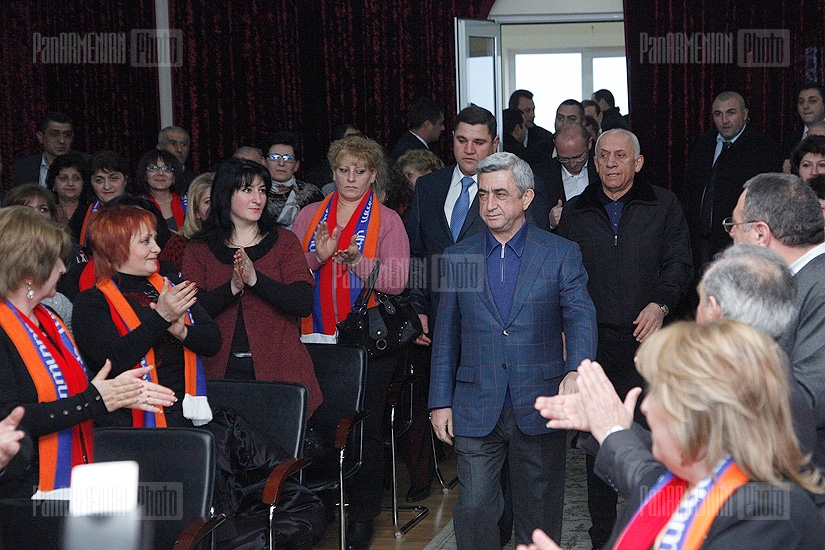 RA presidential candidate Serzh Sargsyan visitis Erebuni, Nubarashen administrative district