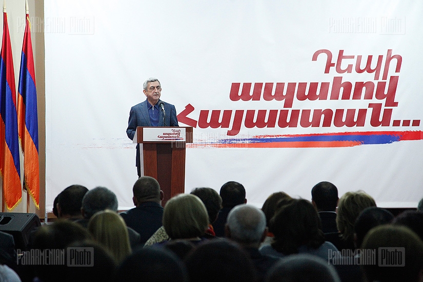 RA presidential candidate Serzh Sargsyan visitis Erebuni, Nubarashen administrative district