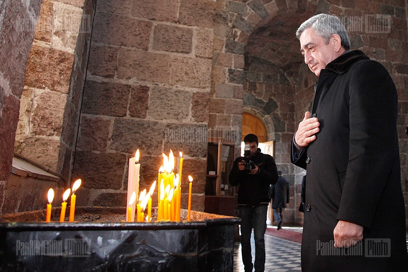 RA presidential candidate Serzh Sargsyan visits Gegharkunik Province