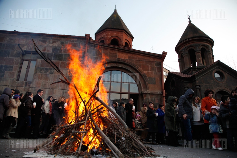 Празднование Трндеза в Ереване