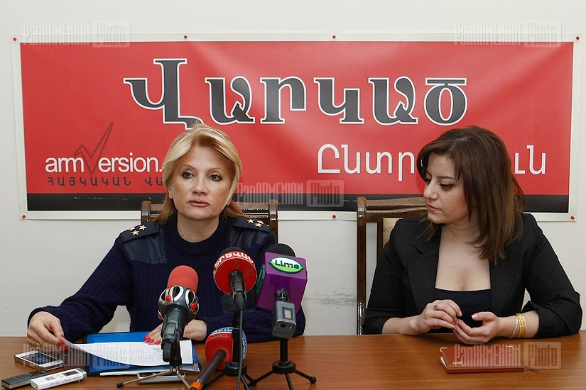 Press conference of Police Colonel Nelly Duryan