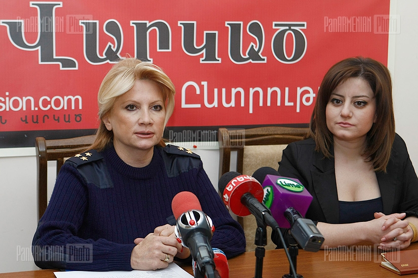 Press conference of Police Colonel Nelly Duryan