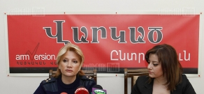 Press conference of Police Colonel Nelly Duryan