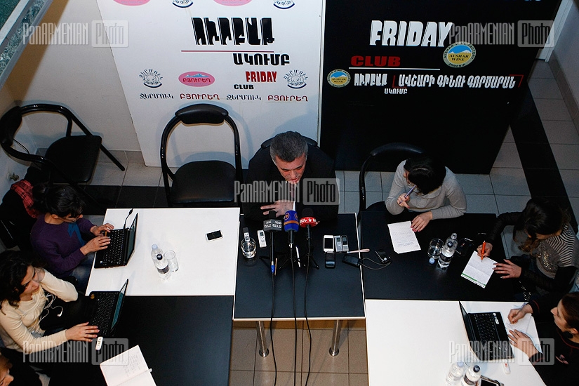 Press conference of the head of Heritage faction  Ruben Hakobyan