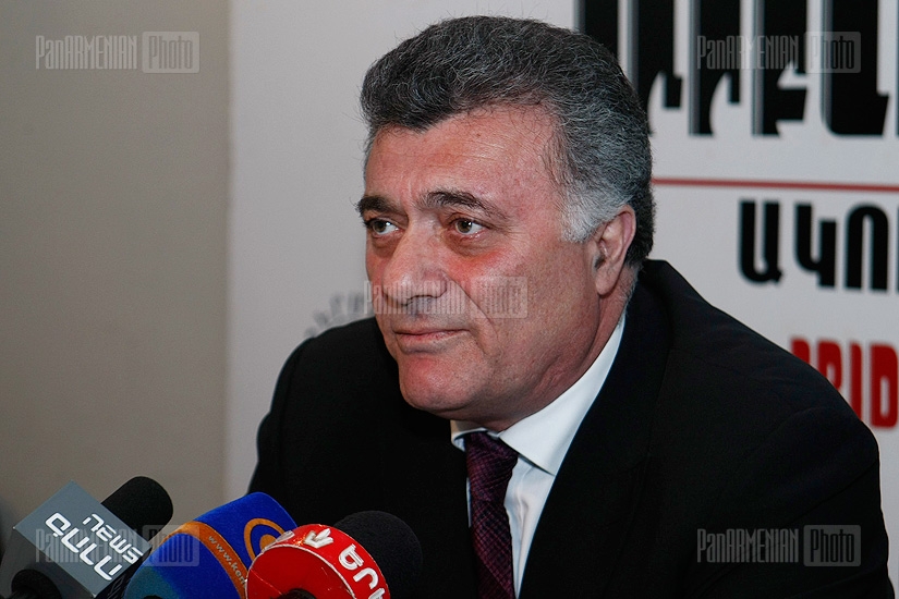 Press conference of the head of Heritage faction  Ruben Hakobyan