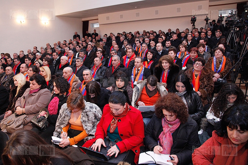 RA presidential candidate Sezh Sragsyan visits Aragatsotn Province