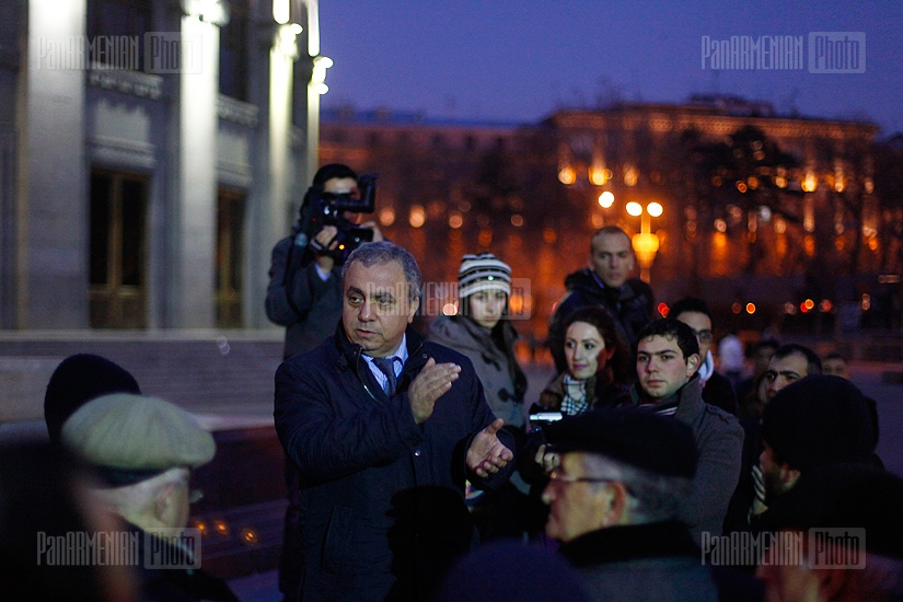 Meeting of RA presidential candidate Hrant Bagratyan in Freedom Square