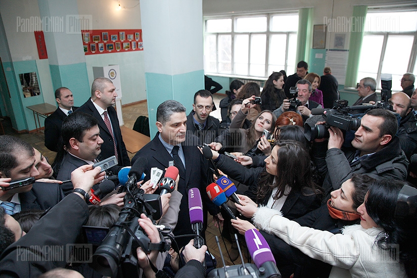 Elections 2013: RA Prime Minister Tigran Sargsyan votes