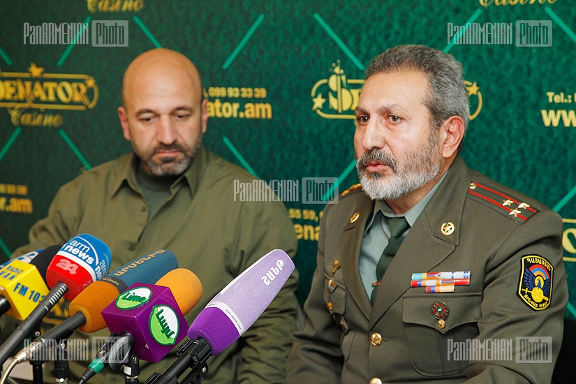 Press conference of Vazgen Sargsyan's comrades-in-arms Gevorg Baghdasaryan and Vova Vardanov