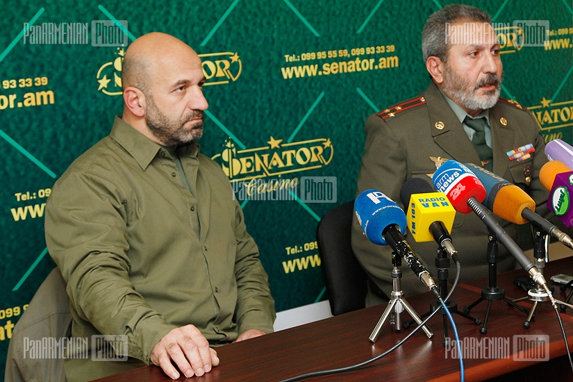 Пресс-конференция боевых товарищей спарапета Вазгена Саркисяна Геворка Багдасаряна и Вовы Варданова