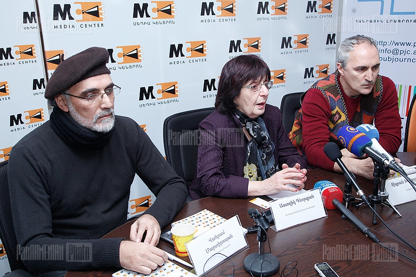 Пресс конференция Тиграна Хзмаляна, Астхика Геворкяна и Ваграма Мартиросяна