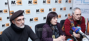 Press conference of Tigran Khzmalyan, Astghik Gevorgyan and Vahram Martirosyan