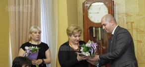 RA Minister of Education and Science Armen Ashotyan awarded pedagogues  on the occasion of March 8