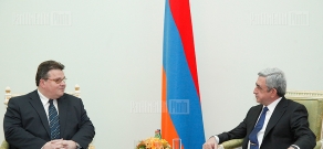 RA presidnet Serzh Sargsyan received Lithuania's Minister of Foreign Affairs Linas Linkevicius