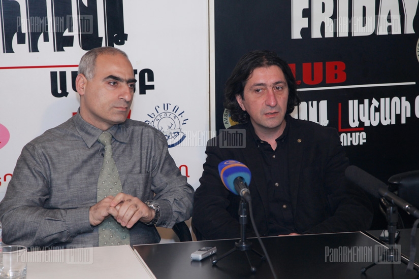 Press conference of sculptor Vigen Avetis and conductor Vardan Hakobyan