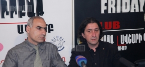Press conference of sculptor Vigen Avetis and conductor Vardan Hakobyan