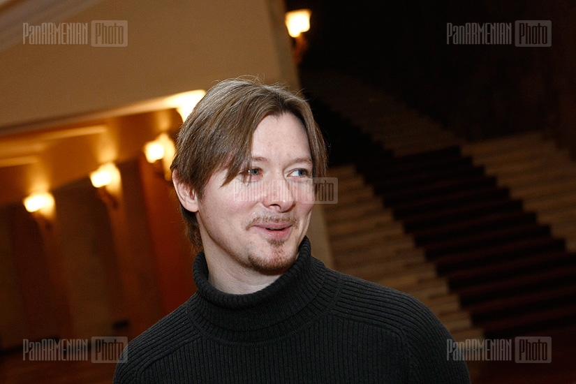 Press conference of trumpeter Sergei Nakariakov, pianist Maria Meerovitch and conductor Jong Viktorin Yun