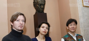 Շեփորահար Սերգեյ Նակարյակովի, դաշնակահարուհի Մարիա Մեյերովիչի և դիրիժոր Ջոնգ Վիկտորին Յունի մամուլի ասուլիսը