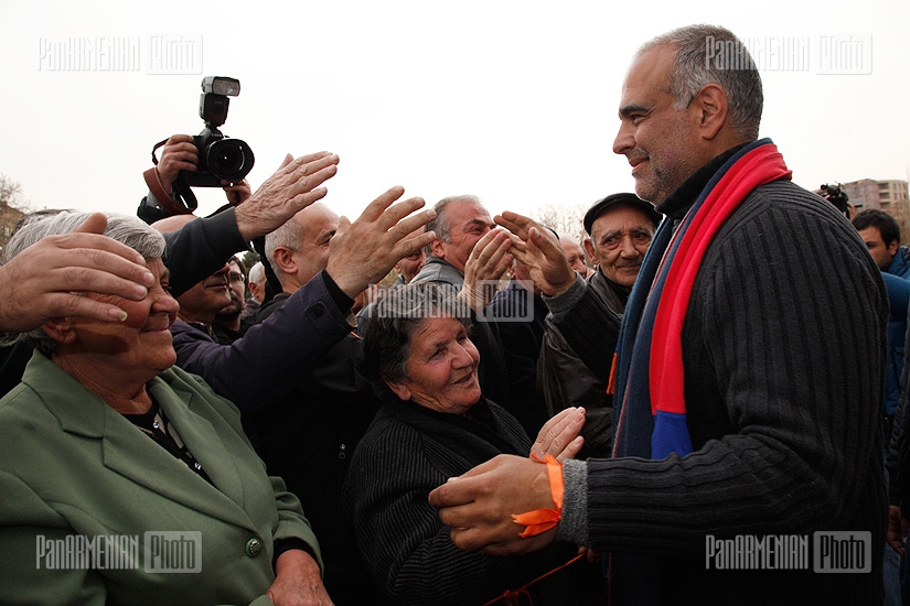 «Ժառանգություն» կուսակցության առաջնորդ Րաֆֆի Հովհաննիսյանի հանրահավաքը Ազատության հրապարակում