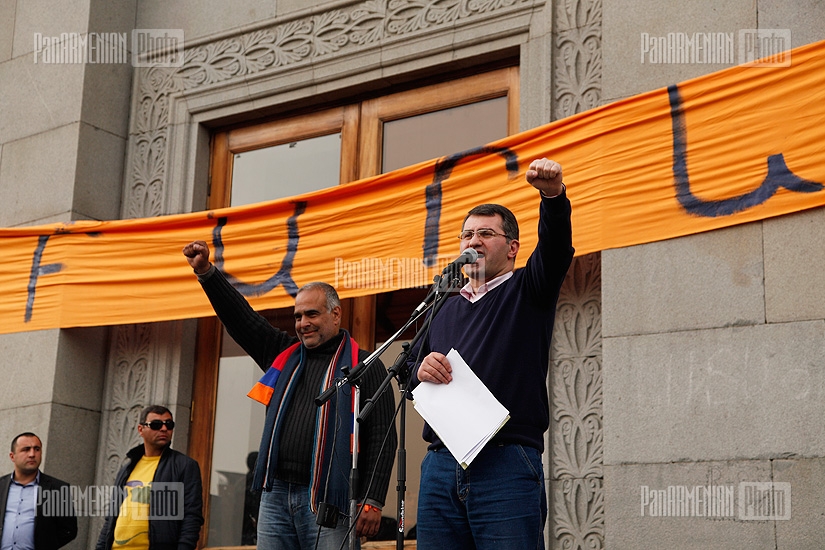 «Ժառանգություն» կուսակցության առաջնորդ Րաֆֆի Հովհաննիսյանի հանրահավաքը Ազատության հրապարակում