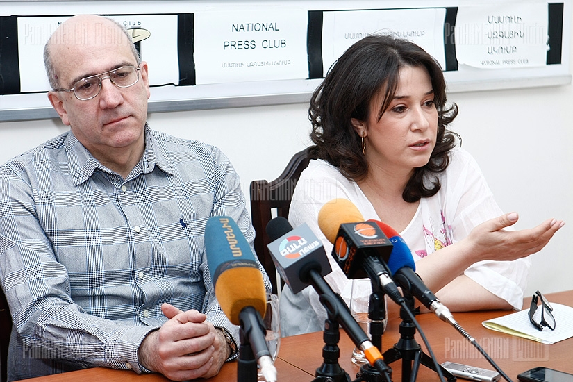 Press conference of Aram Abrahamyan and Satenik Seyranyan
