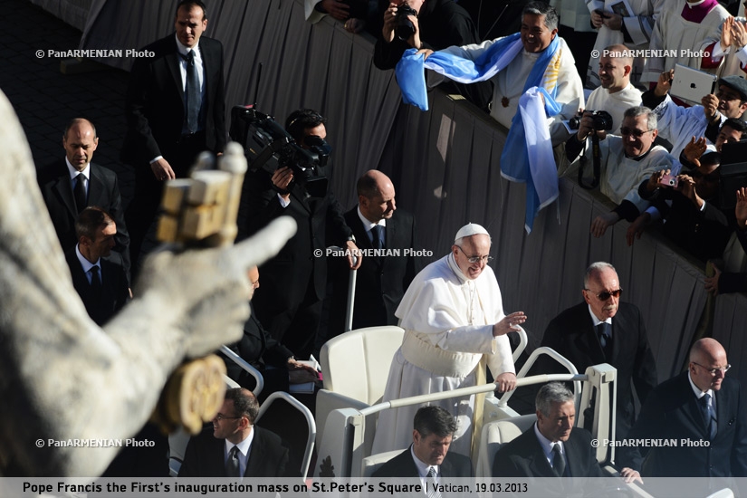 Pope Francis the First's inauguration mass on St.Peter's Square in the Vatican