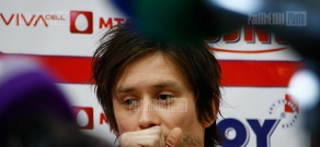 Press conference of Czech captain Tomas Rosicky and Michal Bilek, coach of the Czech Republic national football team