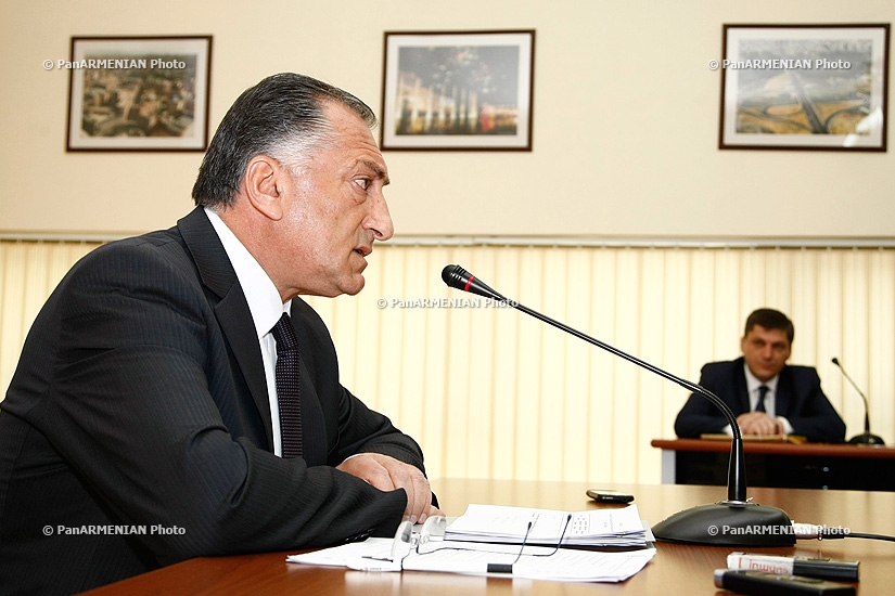 Press conference of Deputy Mayor of Yerevan Kamo Areyan