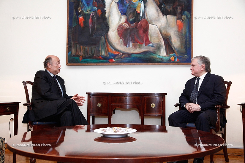 Ruben Alberto Beltran Guerrero  handed copies of his credentials to RA Minister of Foreign Affairs Edward Nalbandyan