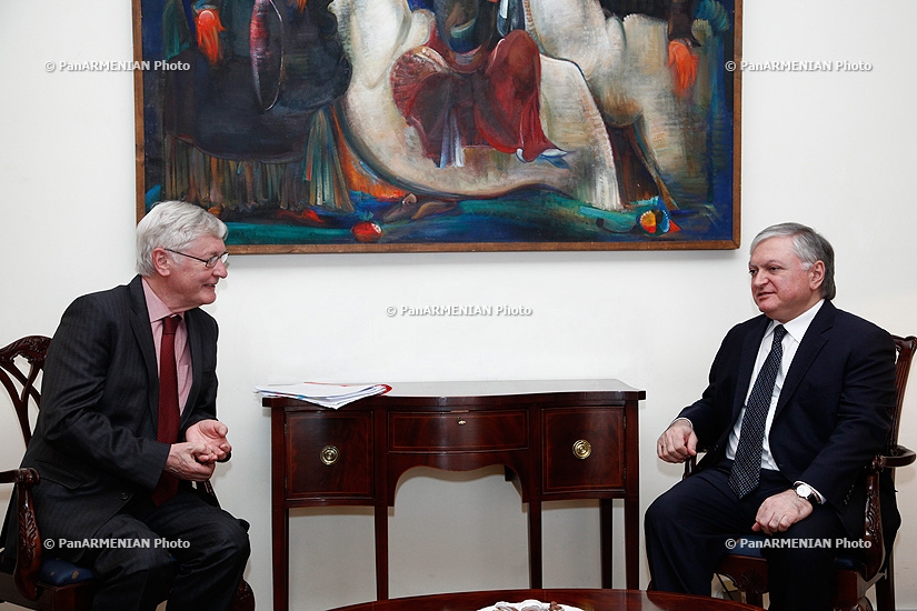 RA Minister of Foreign Affairs Edward Nalbandyan receives Lord Wallace of Saltaire, a member of the House of Lords of the United Kingdom of Great Britain and Northern Ireland