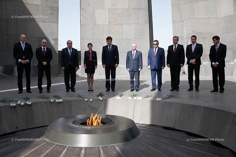 Deputy Prime Minister and Minister of Foreign and European Affairs of the Slovak Republic Miroslav Lajčák visited Armenian Genocide memorial