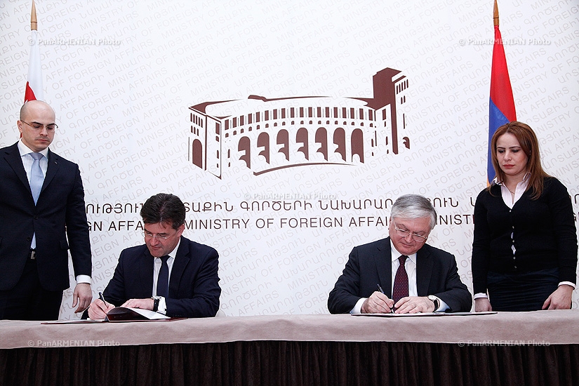 ՀՀ ԱԳ նախարարի պաշտոնակատար Էդվարդ Նալբանդյանի և Սլովակիայի Հանրապետության փոխվարչապետ, արտաքին և եվրոպական գործերով նախարար Միրոսլավ Լայչակի համատեղ մամուլի ասուլիսը