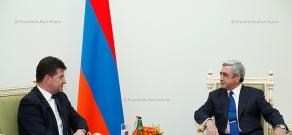 Президент Армении Серж Саргсян принял вице-премьера и министра по европейским делам Словакии Мирослава Лайчака