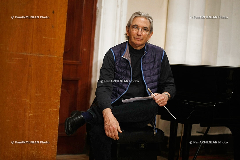 Public rehearsal of Vienna Philharmonic Orchestra (conductor Michael Tilson Thomas) and pianist Yefim Bronfman