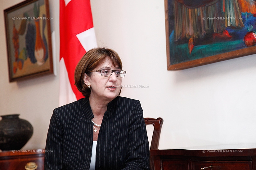 Исполняющий обязанности министра иностранных дел Армении Эдвард Налбандян принял министра иностранных дел Грузии Майю Панджикидзе