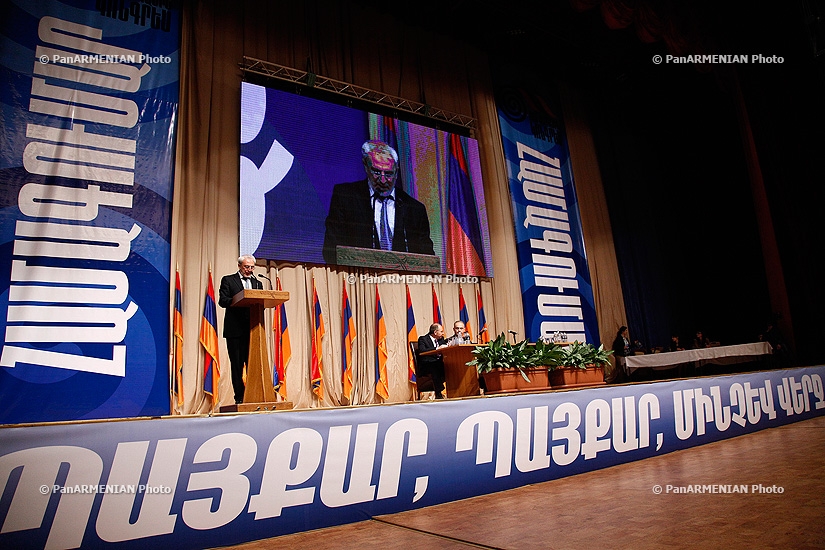 The Armenian National Congress (ANC) holds a convention at the Karen Demirchyan sports and concert complex