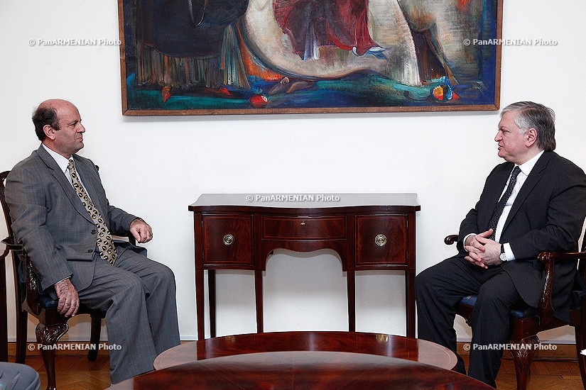 RA Minister of Foreign Affairs Edward Nalbandyan received Jean Makaron, the newly appointed Ambassador of Lebanon in Armenia