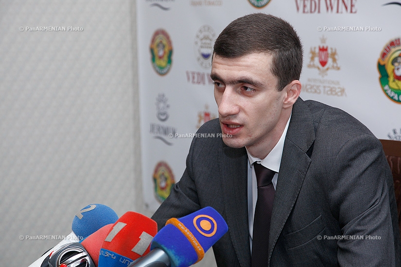 Press conference of Mesrop Arakelyan